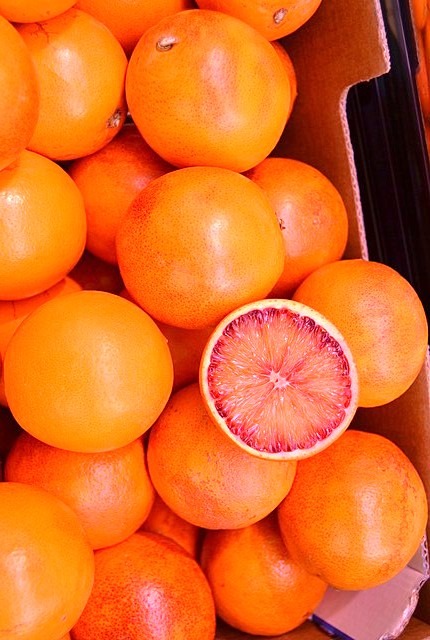 Orange ‘Blood Orange’ (Citrus sinensis) fruits